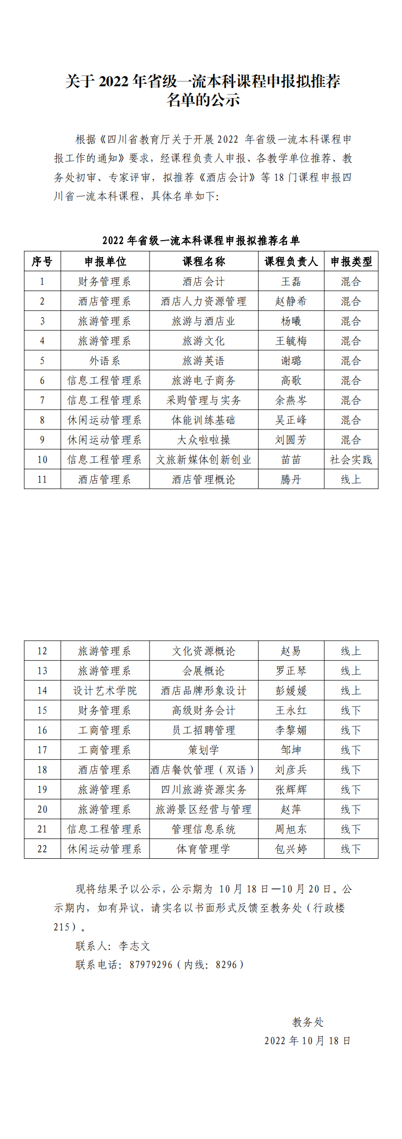 关于2022年省级一流本科课程申报拟推荐名单的公示_0.png