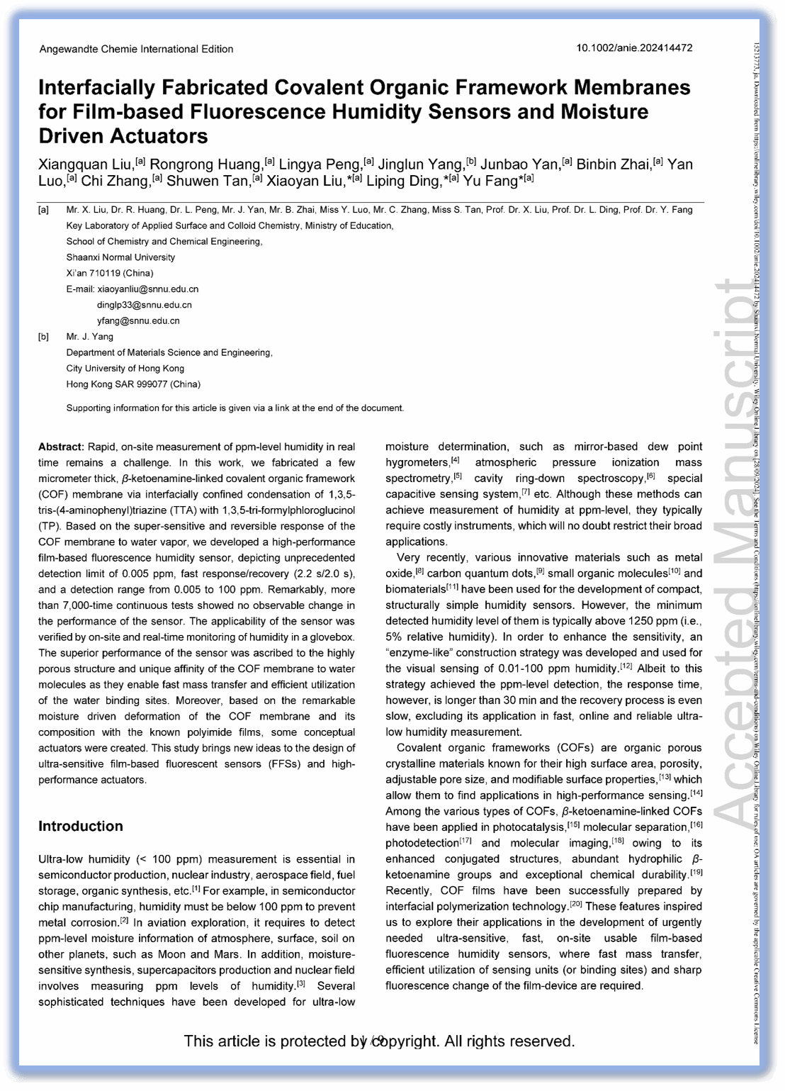 光子鼻与分子材料研究团队在学术期刊Angew. Chem. Int. Ed.上发表研究成果（2024-09-18）