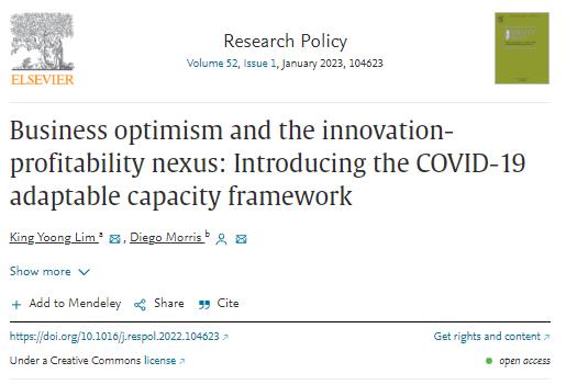 Paper by IBSS’s Dr. King Yoong Lim's Published in Top Journal